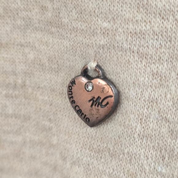 Women’s Sweatshirt M Beige Crewneck Floral Graphic Cozy Casual Streetwear Artsy - Picture 3 of 7